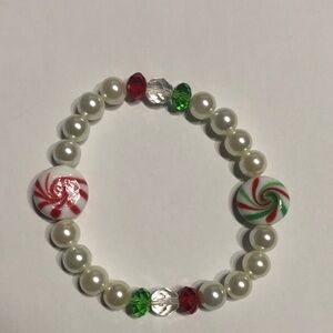 Holiday Pearl and Bead Bracelet
